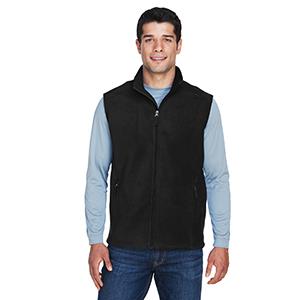 Broder Bros. Bros 88191 Men's 100% Poly Fleece Vest, Black, Size M - 1 Each