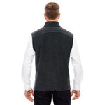 Broder Bros. Bros 88191 HTHR CHRCL Men's 100% Poly Fleece Vest, Gray, Size L - 1 Each