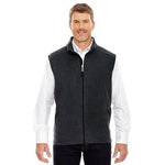 Broder Bros. Bros 88191 HTHR CHRCL Men's 100% Poly Fleece Vest, Gray, Size L - 1 Each