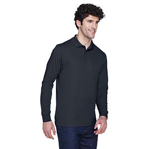 Broder Bros., Co. Men's Pinnacle Performance LS Pique Polos 88192 CAR GRY XL 1.0 Each-MDL-88192CARGRYXL