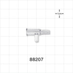 T Connector, Female Luer Lock, Male Luer Slip, Tubing Port - 0.086 inch ID / 0.165 inch OD Port (2.18 mm/4.19 mm) - 88207