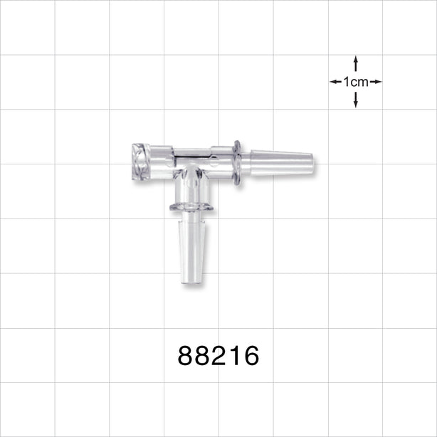 T Connector, Female Luer Lock, 2 Male Luer Slips -  - 88216
