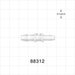 Straight Connector, Reducer, Barbed, Natural - Fits 3/16 inch x 5/32 inch ID Tubing (0.188 inch x 0.156 inch, 4.76 mm x 3.97 mm) - 88312