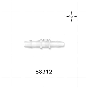 Straight Connector, Reducer, Barbed, Natural - Fits 3/16 inch x 5/32 inch ID Tubing (0.188 inch x 0.156 inch, 4.76 mm x 3.97 mm) - 88312