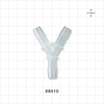 Y Connector, Barbed, Natural - Fits 3/8 inch ID Tubing (0.375 inch, 9.53 mm) - 88410