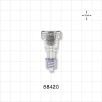 Hemostasis Valve Straight Connector, Male Luer Spin Lock - 0 FR - 9 FR (0 inch - 0.118 inch, 0 mm - 3 mm) - 88420