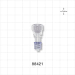 Hemostasis Valve Straight Connector, Male Luer Spin Lock - 0 FR - 9 FR (0 inch - 0.118 inch, 0 mm - 3 mm) - 88421