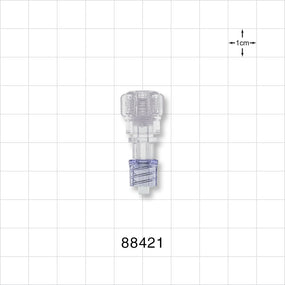 Hemostasis Valve Straight Connector, Male Luer Spin Lock - 0 FR - 9 FR (0 inch - 0.118 inch, 0 mm - 3 mm) - 88421