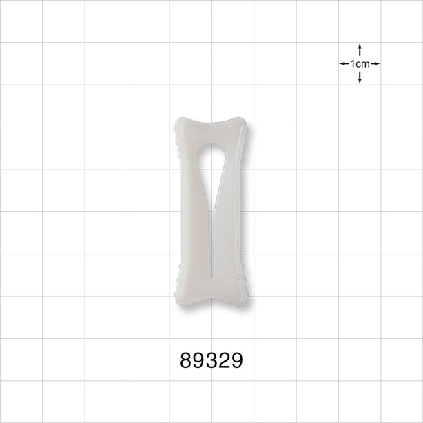 Slide Clamp, White - Fits 0.14 inch - 0.2 inch OD Tubing (3.5 mm - 5 mm) - 89329