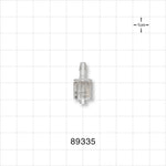 Male Luer w/Spin Lock, Barbed, Clear - Fits 1/8 inch ID Tubing (0.125 inch, 3.18 mm) - 89335