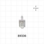 Male Luer w/Spin Lock, Barbed, Clear - Fits 3/32 inch ID Tubing (0.094 inch, 2.38 mm) - 89336
