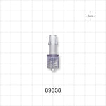Male Luer w/Spin Lock, Barbed, Clear - Fits 1/4 inch ID Tubing (0.25 inch, 6.35 mm) - 89338