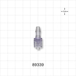 Male Luer w/Spin Lock, Barbed, Clear - Fits 3/16 inch ID Tubing (0.188 inch, 4.76 mm) - 89339