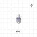 Male Luer w/Spin Lock, Barbed, Clear - Fits 1/8 inch ID Tubing (0.125 inch, 3.18 mm) - 89341