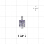 Male Luer w/Spin Lock, Barbed, Clear - Fits 3/32 inch ID Tubing (0.094 inch, 2.38 mm) - 89342
