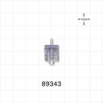 Male Luer w/Spin Lock, Barbed, Clear - Fits 1/16 inch ID Tubing (0.063 inch, 1.59 mm) - 89343