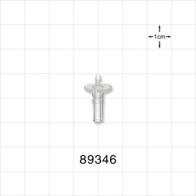 Male Luer Slip, Barbed, Clear - Fits 1/16 inch ID Tubing (0.063 inch, 1.59 mm) - 89346