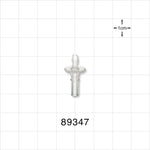 Male Luer Slip, Barbed, Clear - Fits 3/32 inch ID Tubing (0.094 inch, 2.38 mm) - 89347