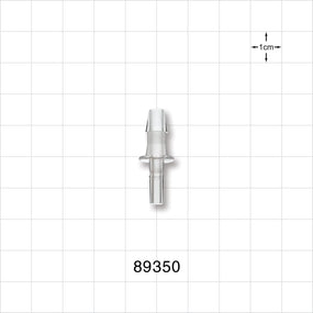 Male Luer Slip, Barbed, Clear - Fits 3/16 inch ID Tubing (0.188 inch, 4.76 mm) - 89350