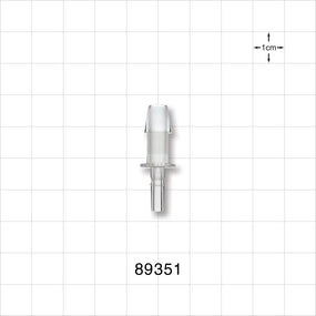 Male Luer Slip, Barbed, Clear - Fits 1/4 inch ID Tubing (0.25 inch, 6.35 mm) - 89351
