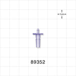 Male Luer Slip, Barbed, Clear - Fits 1/16 inch ID Tubing (0.063 inch, 1.59 mm) - 89352