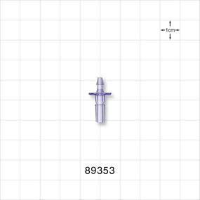 Male Luer Slip, Barbed, Clear - Fits 3/32 inch ID Tubing (0.094 inch, 2.38 mm) - 89353