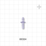Male Luer Slip, Barbed, Clear - Fits 1/8 inch ID Tubing (0.125 inch, 3.18 mm) - 89354