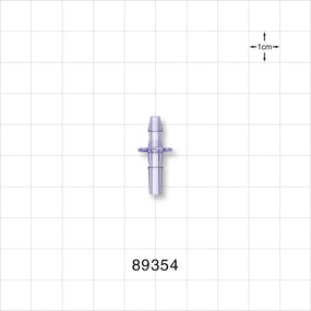 Male Luer Slip, Barbed, Clear - Fits 1/8 inch ID Tubing (0.125 inch, 3.18 mm) - 89354