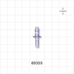 Male Luer Slip, Barbed, Clear - Fits 5/32 inch ID Tubing (0.156 inch, 3.97 mm) - 89355