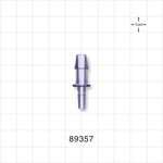 Male Luer Slip, Barbed, Clear - Fits 1/4 inch ID Tubing (0.25 inch, 6.35 mm) - 89357