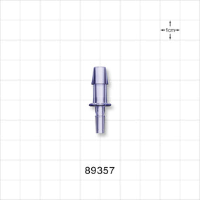 Male Luer Slip, Barbed, Clear - Fits 1/4 inch ID Tubing (0.25 inch, 6.35 mm) - 89357