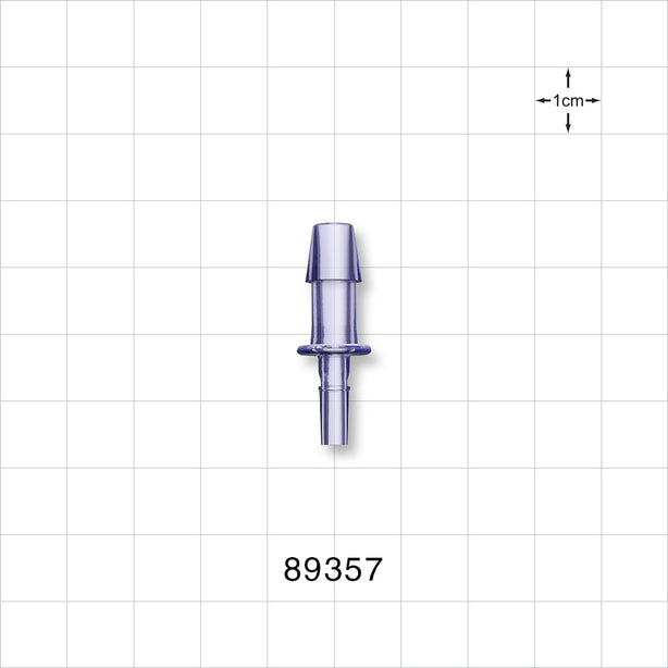 Male Luer Slip, Barbed, Clear - Fits 1/4 inch ID Tubing (0.25 inch, 6.35 mm) - 89357