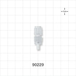 Male Luer Connector with Spin Lock - 0.26 inch - 0.252 inch ID (6.6 mm - 6.4 mm) - 90229