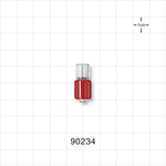 Male Luer w/Red Spin Lock, Tubing Port, Clear - 0.252 inch - 0.24 inch ID (6.40 mm - 6.1 mm) - 90234