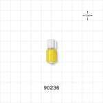 Male Luer w/Yellow Spin Lock, Tubing Port, Clear - 0.252 inch - 0.24 inch ID (6.40 mm - 6.1 mm) - 90236