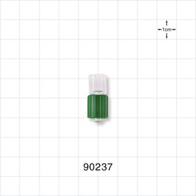 Male Luer w/Green Spin Lock, Tubing Port, Clear - 0.252 inch - 0.24 inch ID (6.40 mm - 6.1 mm) - 90237