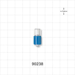 Male Luer w/Blue Spin Lock, Tubing Port, Clear - 0.197 inch - 0.185 inch ID (5.00 mm - 4.7 mm) - 90238