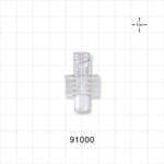Large-Bore Female Connector, Clear - Fits 0.268 inch OD Tubing (6.8 mm) - 91000