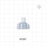 Large-Bore Male Connector, Natural - 0.26 inch - 0.252 inch ID x 0.354 inch - 0.339 inch OD (6.8 mm - 6.5 mm x 9 mm) - 91001