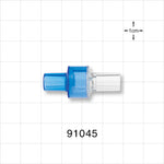 High-Flow Check Valve, Blue Inlet, Clear Outlet - Both Ports 0.256 inch ID/0.366 inch OD (6.5 mm/9.3 mm); <1 psi CP - 91045