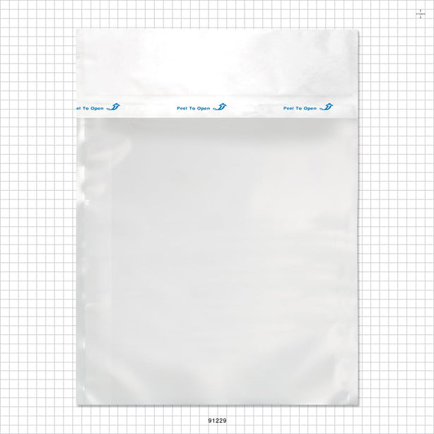Sterilization Pouch, Peelable Style, Heat Sealable w/Header - Outside Dimensions: 12 inch x 16 inch (305 mm x 406 mm) - 91229