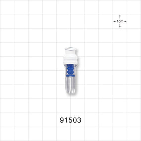 SmartSite™ Needle-Free Valve, Female Luer Lock, Tubing Port - 0.078 inch - 0.072 inch ID (1.96 mm - 1.83 mm) - 91503