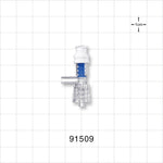 SmartSite™ Needle-Free Valve T Connector, Female Luer Lock, Male Luer with Spin Lock - 0.096 inch - 0.089 inch ID (2.44 mm - 2.26 mm) - 91509