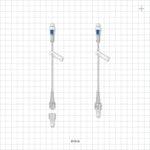 Extension Line, SmartSite™ Needle-Free Valve to Male Luer with Spin Lock and Slide Clamp - 6 inch (152.4 mm) - 91514