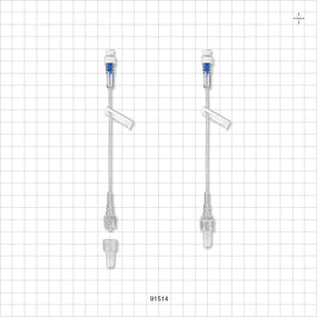 Extension Line, SmartSite™ Needle-Free Valve to Male Luer with Spin Lock and Slide Clamp - 6 inch (152.4 mm) - 91514