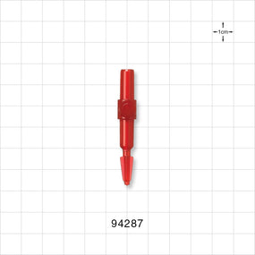 Tubing Connector with Break-Off Tip, Red - Fits 0.258 inch ID x 0.265 inch OD (6.55 mm x 6.73 mm) - 94287