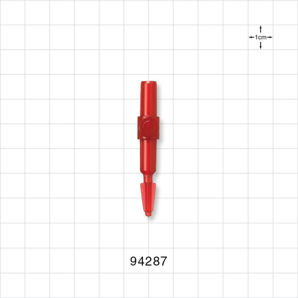 Tubing Connector with Break-Off Tip, Red - Fits 0.258 inch ID x 0.265 inch OD (6.55 mm x 6.73 mm) - 94287
