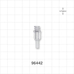 Female Luer Lock, Tubing Port, Clear - 0.106 inch - 0.1 inch ID/0.173 inch - 0.169 inch OD (2.69 mm - 2.54 mm/4.39 mm - 4.29 mm) - 96442