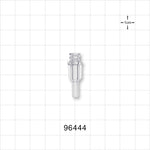 Female Luer Lock, Tubing Port, Clear - 0.106 inch - 0.1 inch ID/0.173 inch - 0.169 inch OD (2.69 mm - 2.54 mm/4.39 mm - 4.29 mm) - 96444
