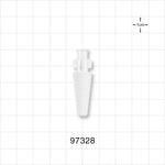Female Luer Lock, Tubing Port, Natural - 0.203 inch - 0.484 inch OD (5.2 mm - 12.3 mm) - 97328